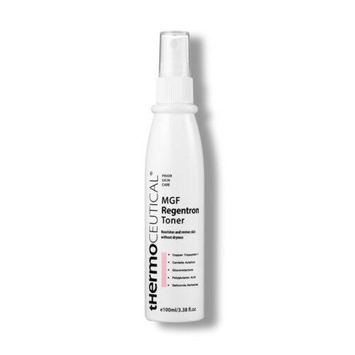 Regenerating Toner - MGF Regentron Toner, which is formulated with Multi Growth Factor (EGF, bFGF, SOD), calms redness by hydrating refining the skin.